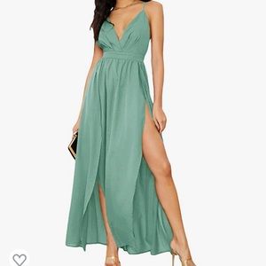 Maxi Long Sage Dress Size M (Wedding Guest)